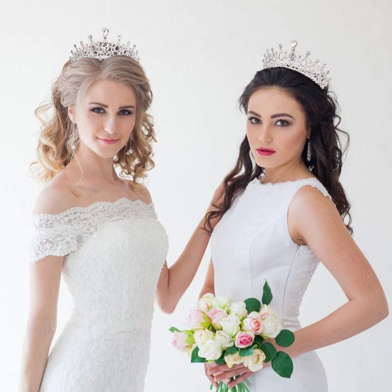 COCIDE Tiara and Crown for Women Silver Rhinestone Birthday Headband Princess Tiaras for Hair Accessories Jewelry for Bridal Wedding Prom Birthday Christmas Xmas Halloween Party - Image 3